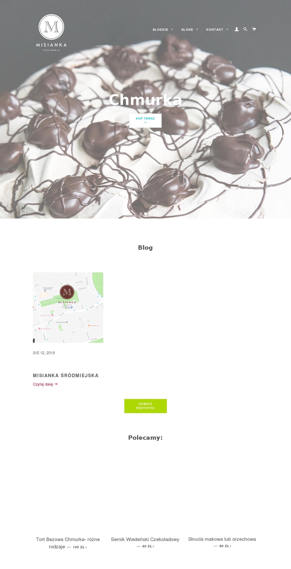 misianka.pl shopify website screenshot