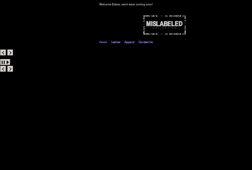mislabeledcollection.com shopify website screenshot