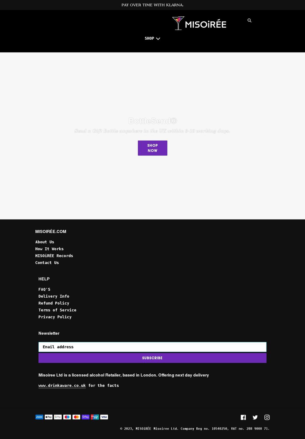 misoiree.com shopify website screenshot