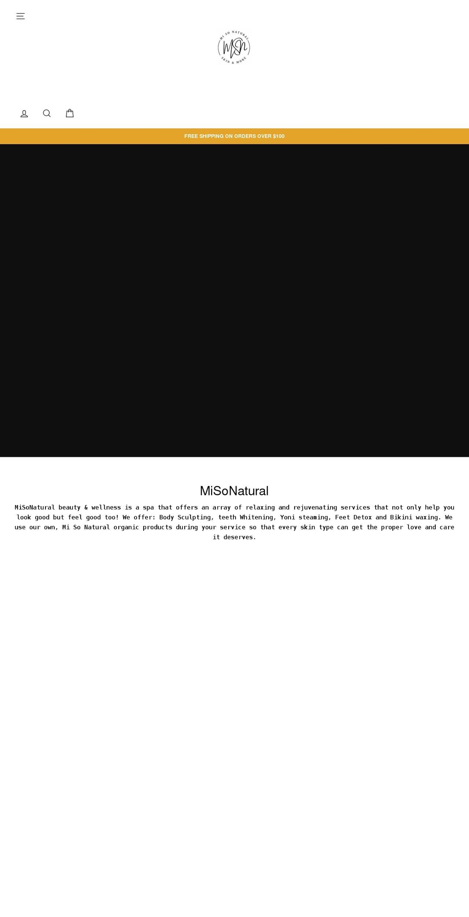 misonatural.com shopify website screenshot