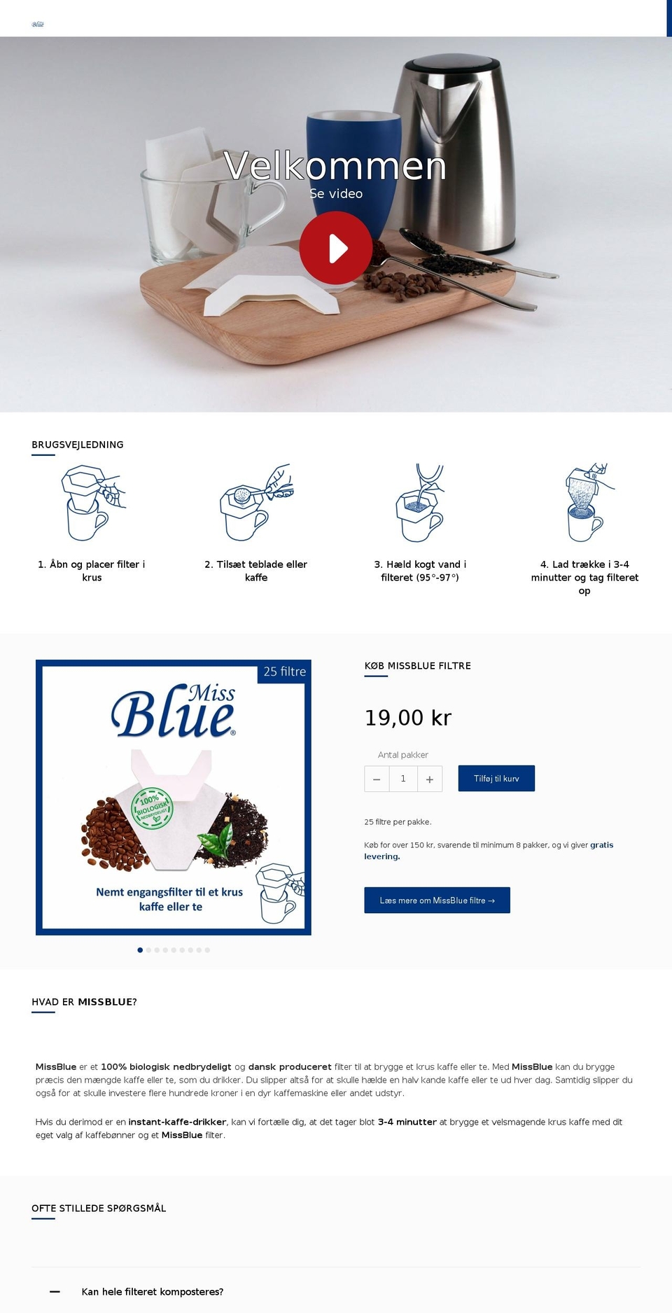 miss-blue.dk shopify website screenshot