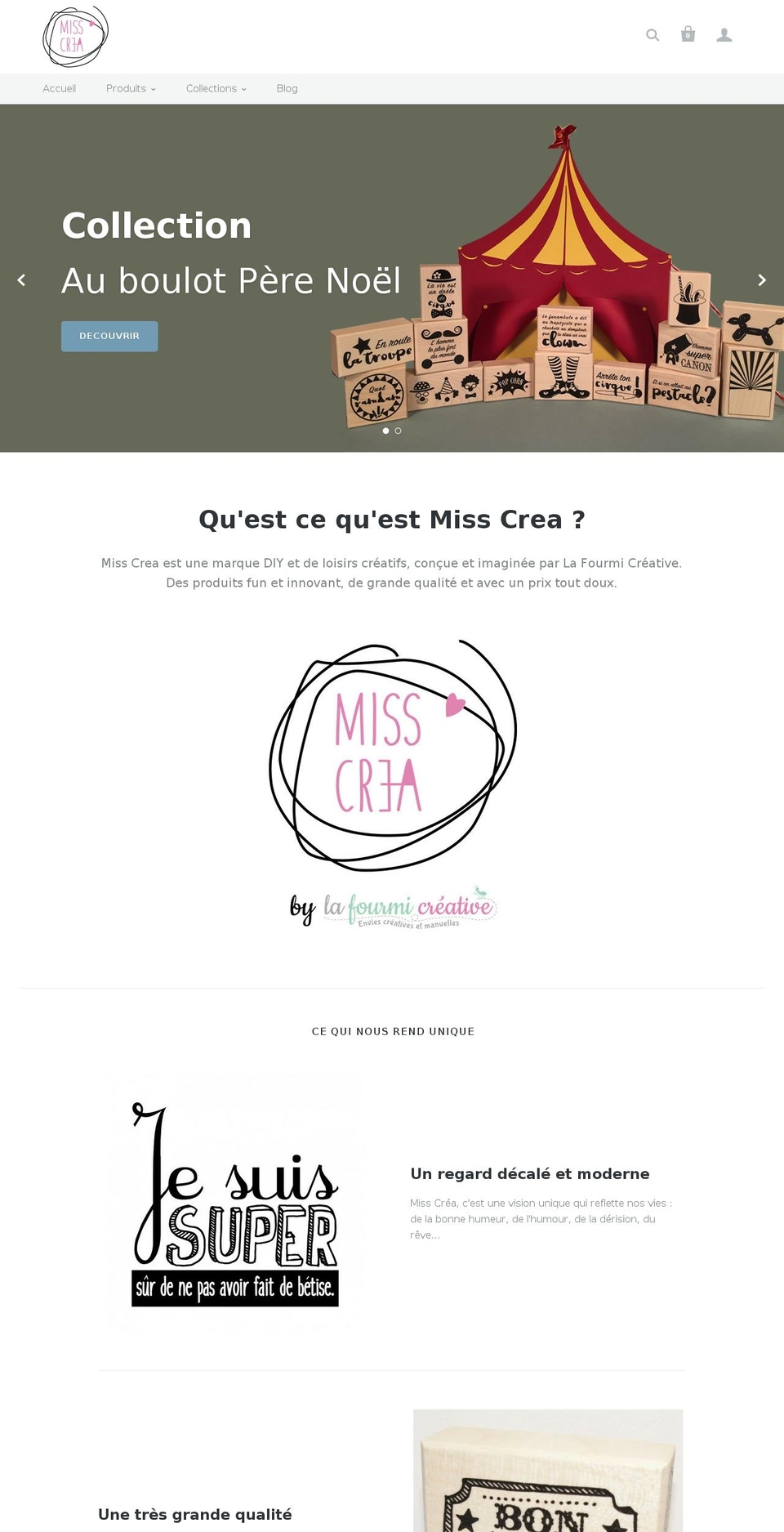 miss-crea.com shopify website screenshot