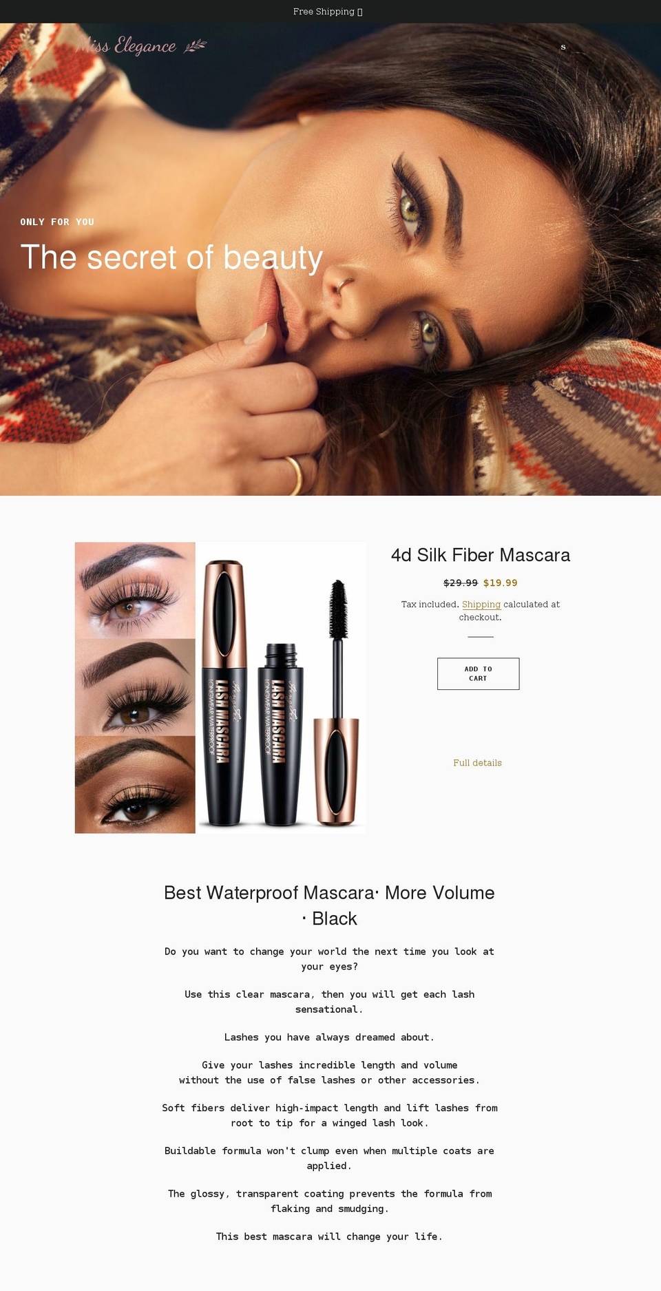 miss-elegance.com shopify website screenshot
