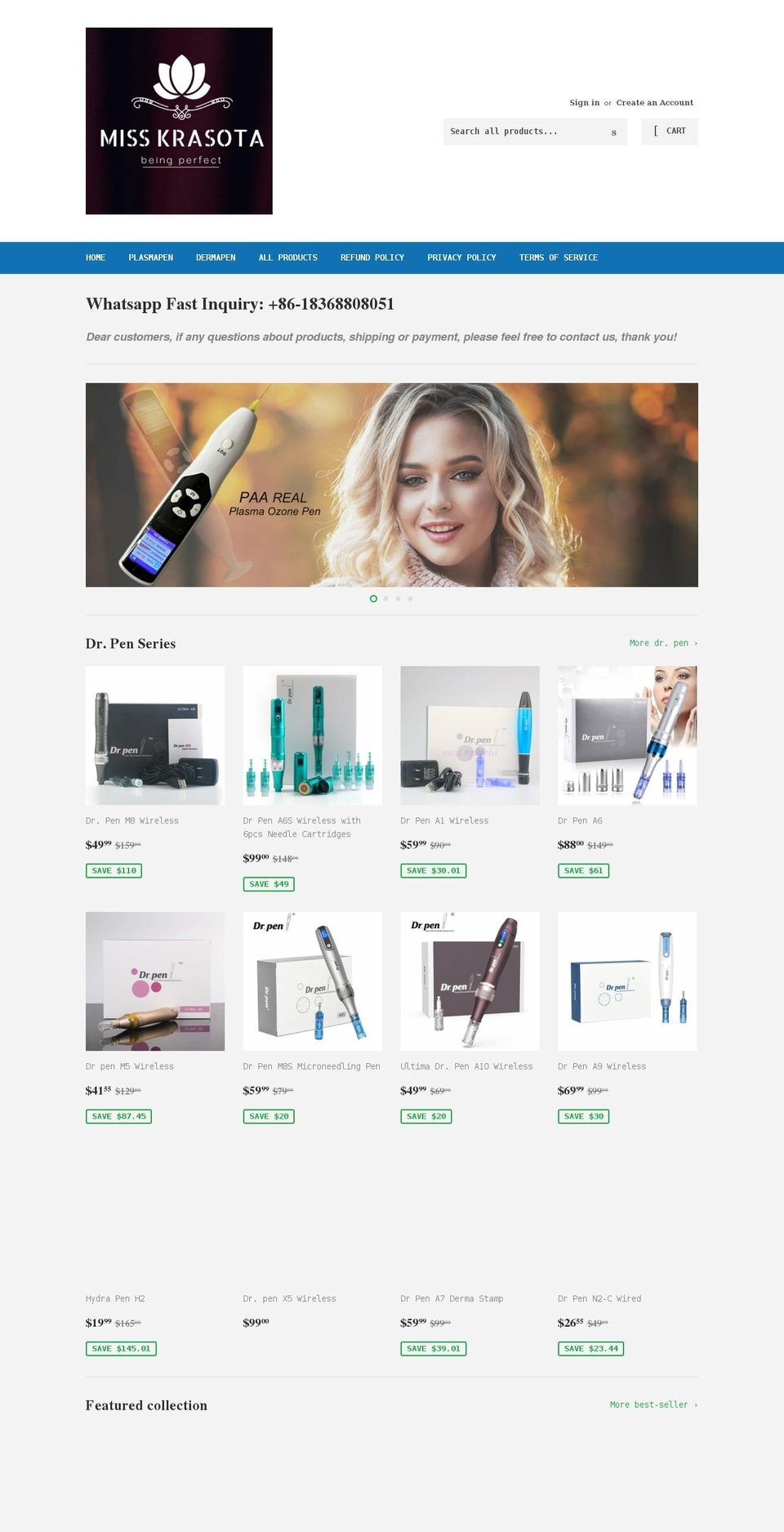 miss-krasota.myshopify.com shopify website screenshot