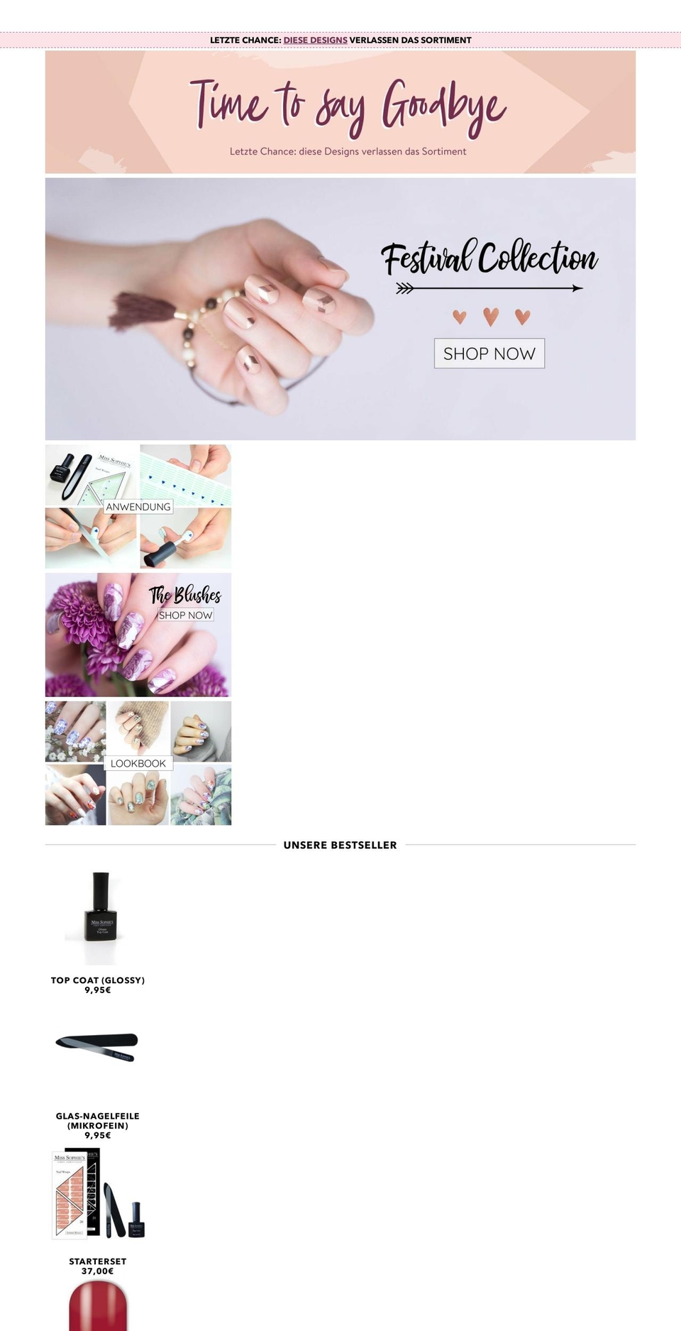 miss-sophies.net shopify website screenshot