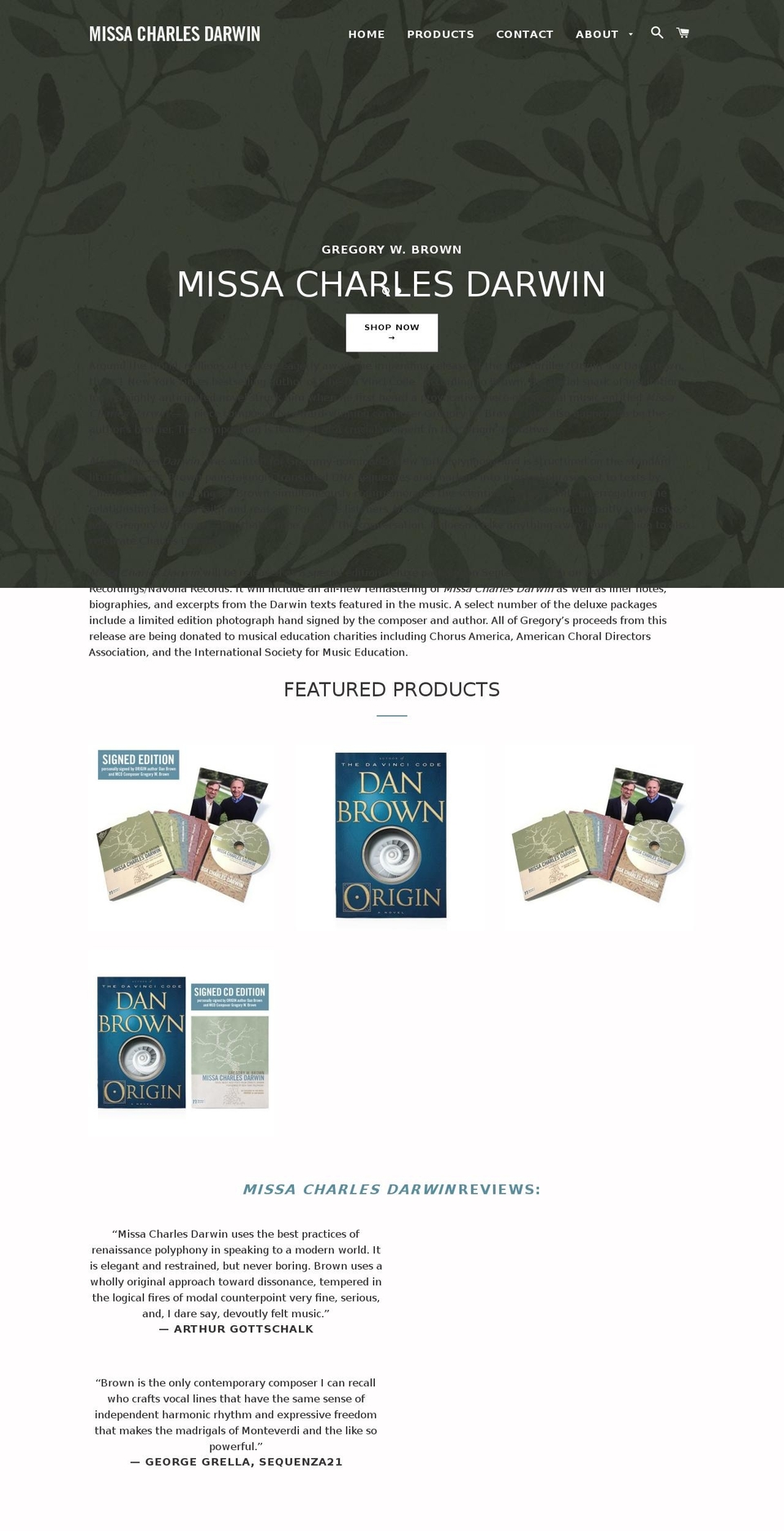 missacharlesdarwin.com shopify website screenshot