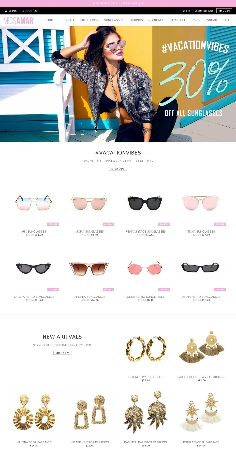 missamar.com — Shopify storefront screenshot