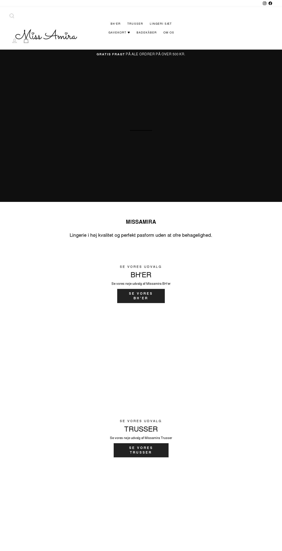 missamira.com shopify website screenshot