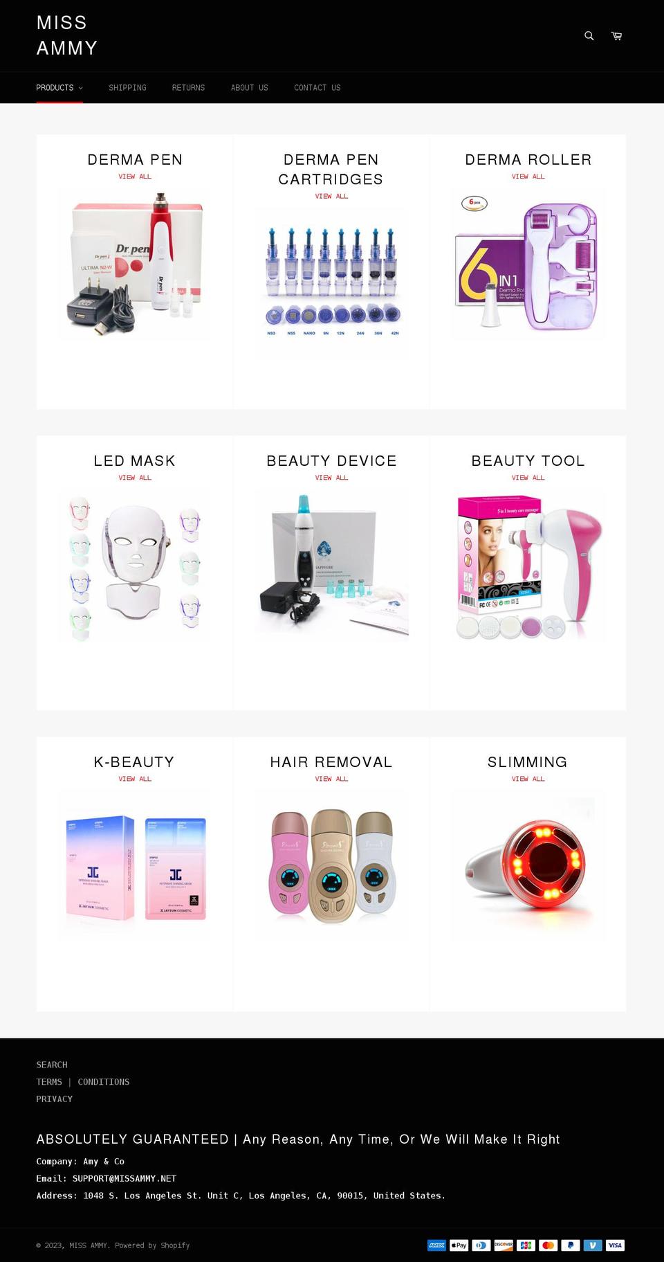 missammy.net shopify website screenshot