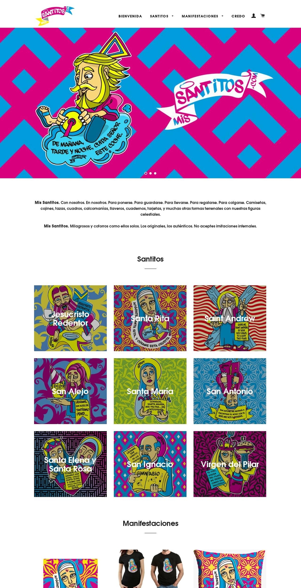 missantitos.com shopify website screenshot
