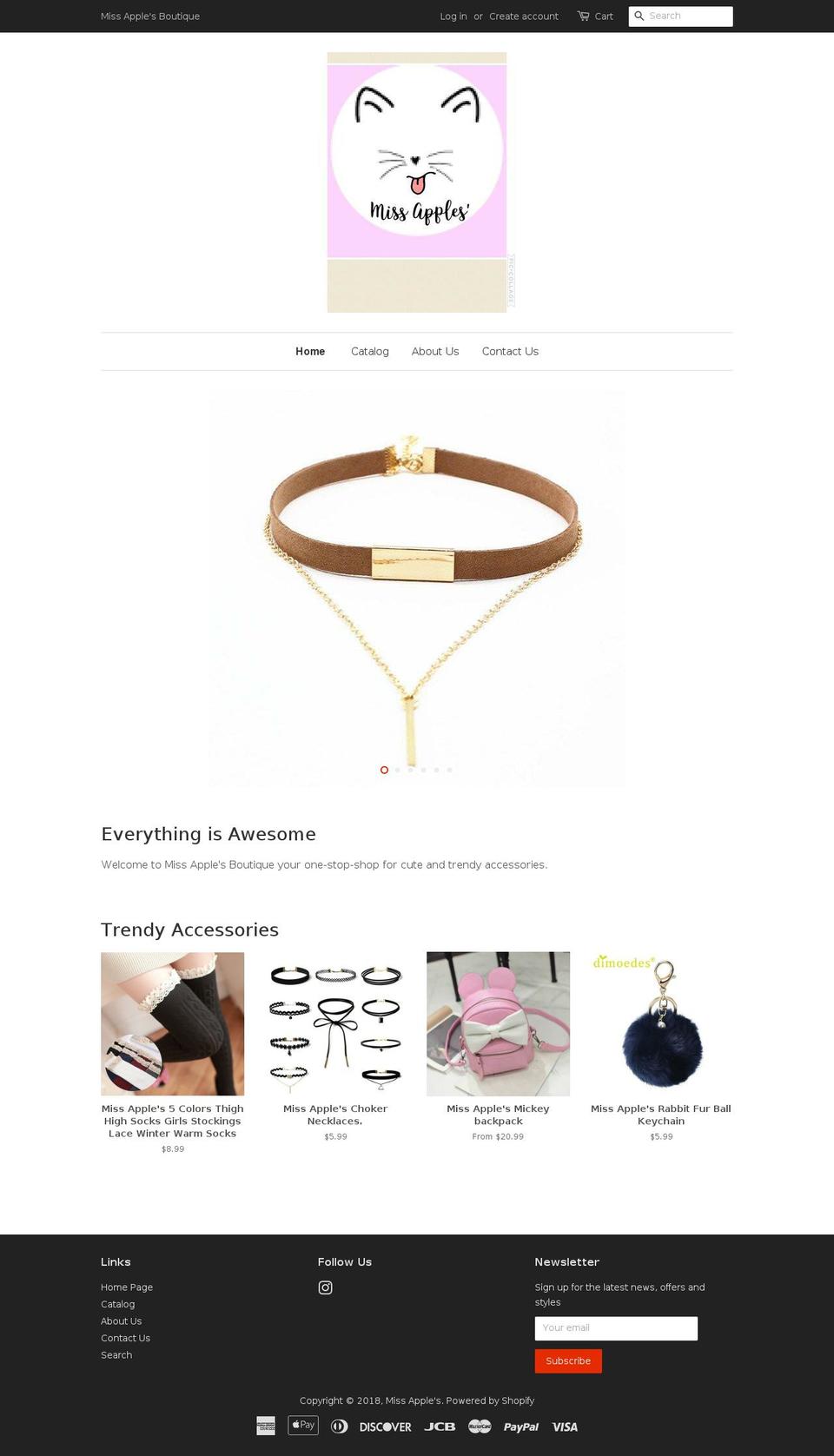 missapplesonline.com — Shopify storefront screenshot