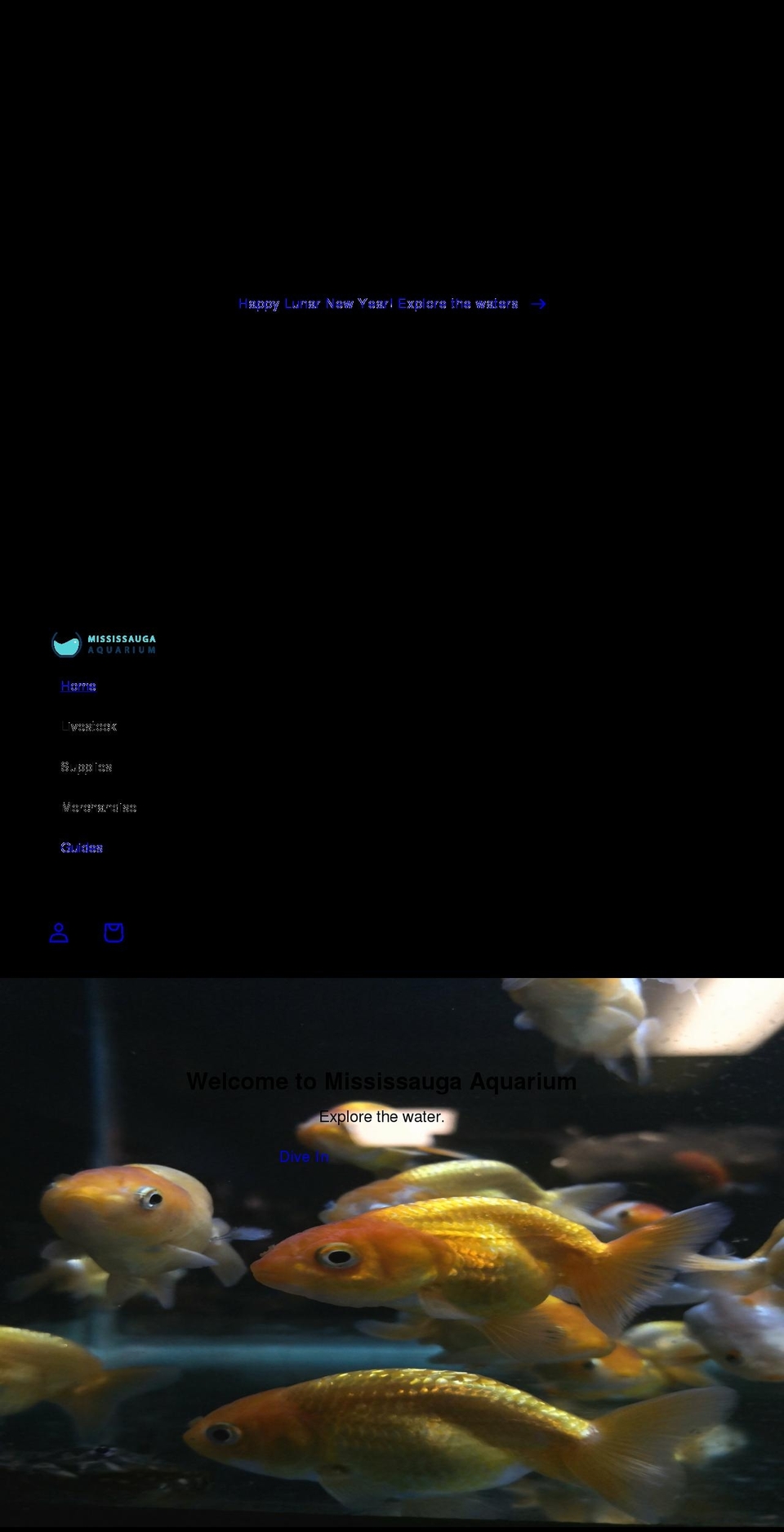 missaquarium.ca shopify website screenshot
