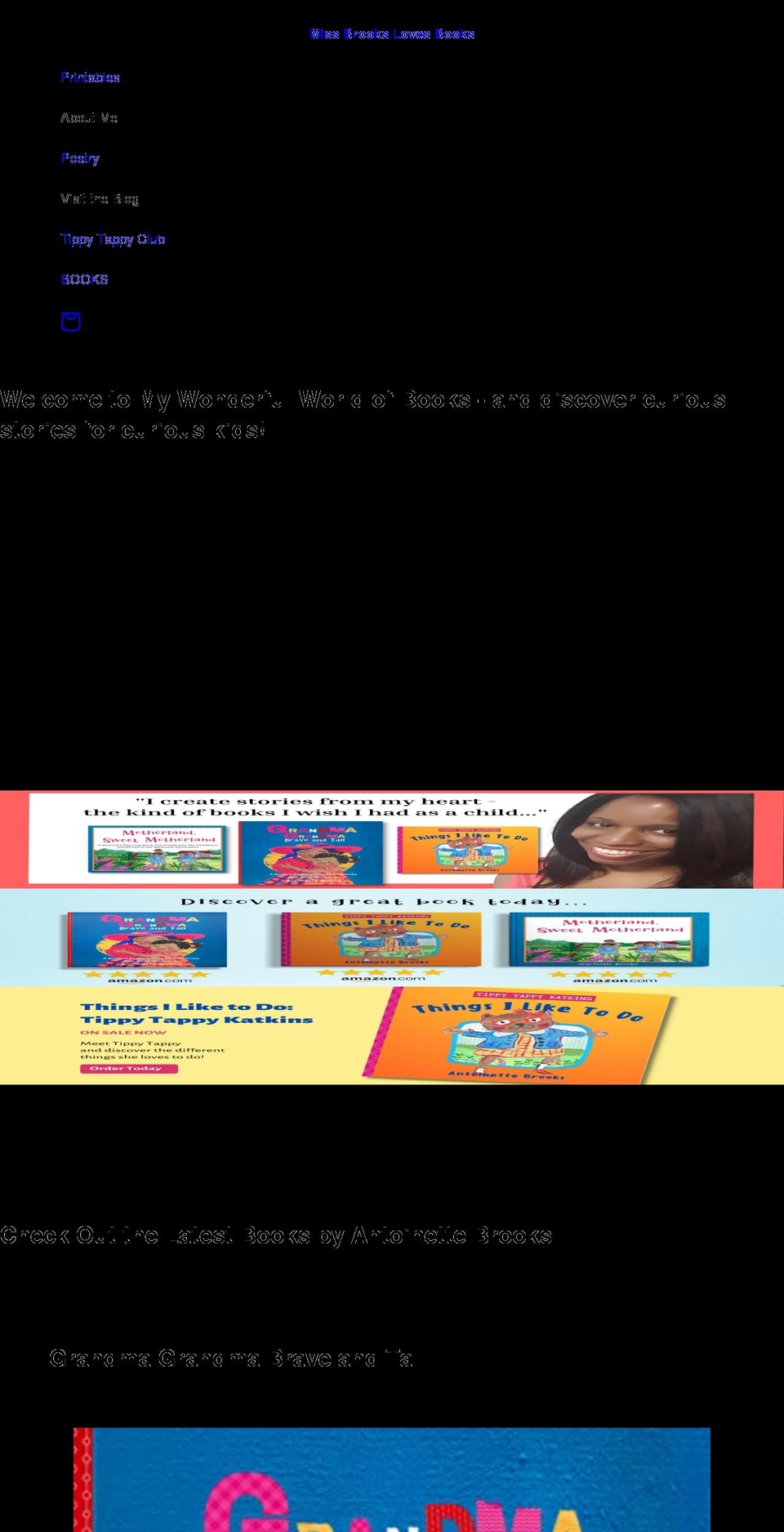 missbrookslovesbooks.com shopify website screenshot