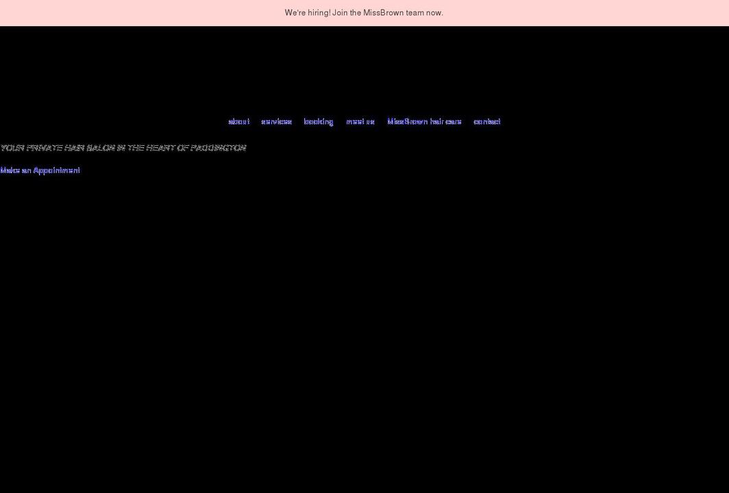 missbrownhair.com shopify website screenshot