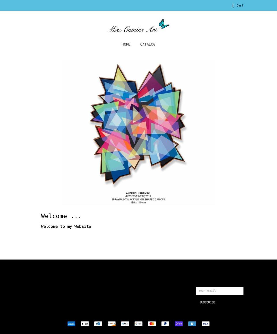 misscaminsart.com shopify website screenshot