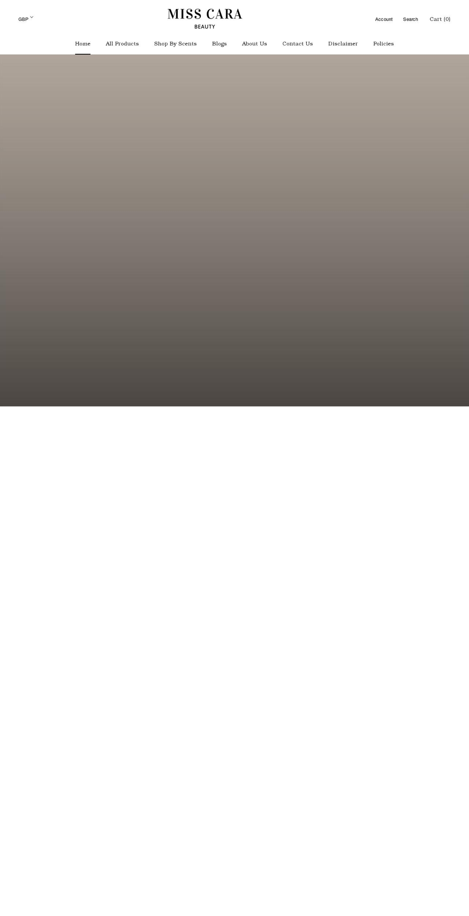 misscarabeauty.com shopify website screenshot