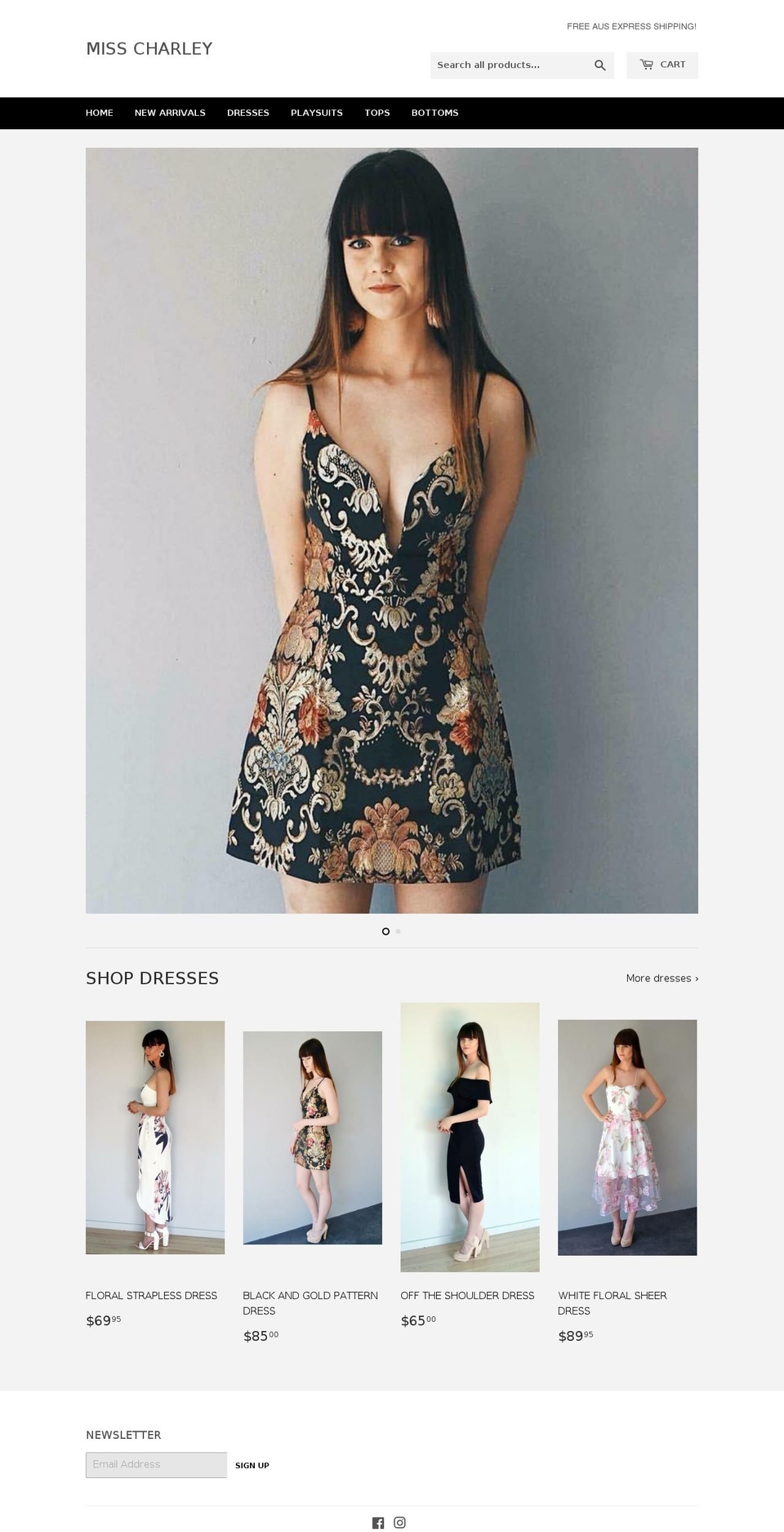 misscharleyfashion.com — Shopify storefront screenshot