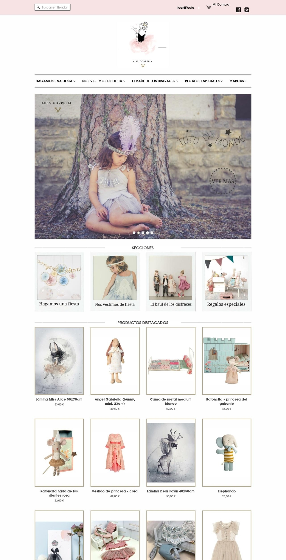 misscoppelia.com shopify website screenshot