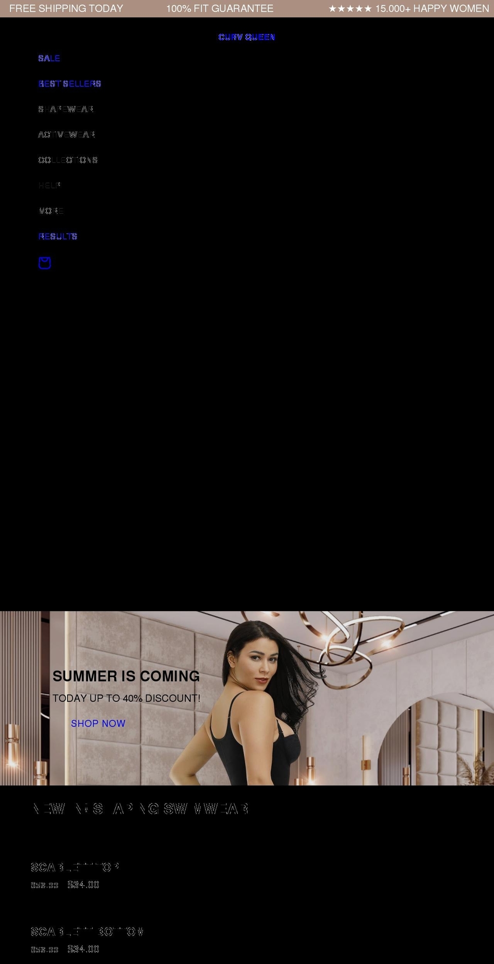 misscurv.com shopify website screenshot