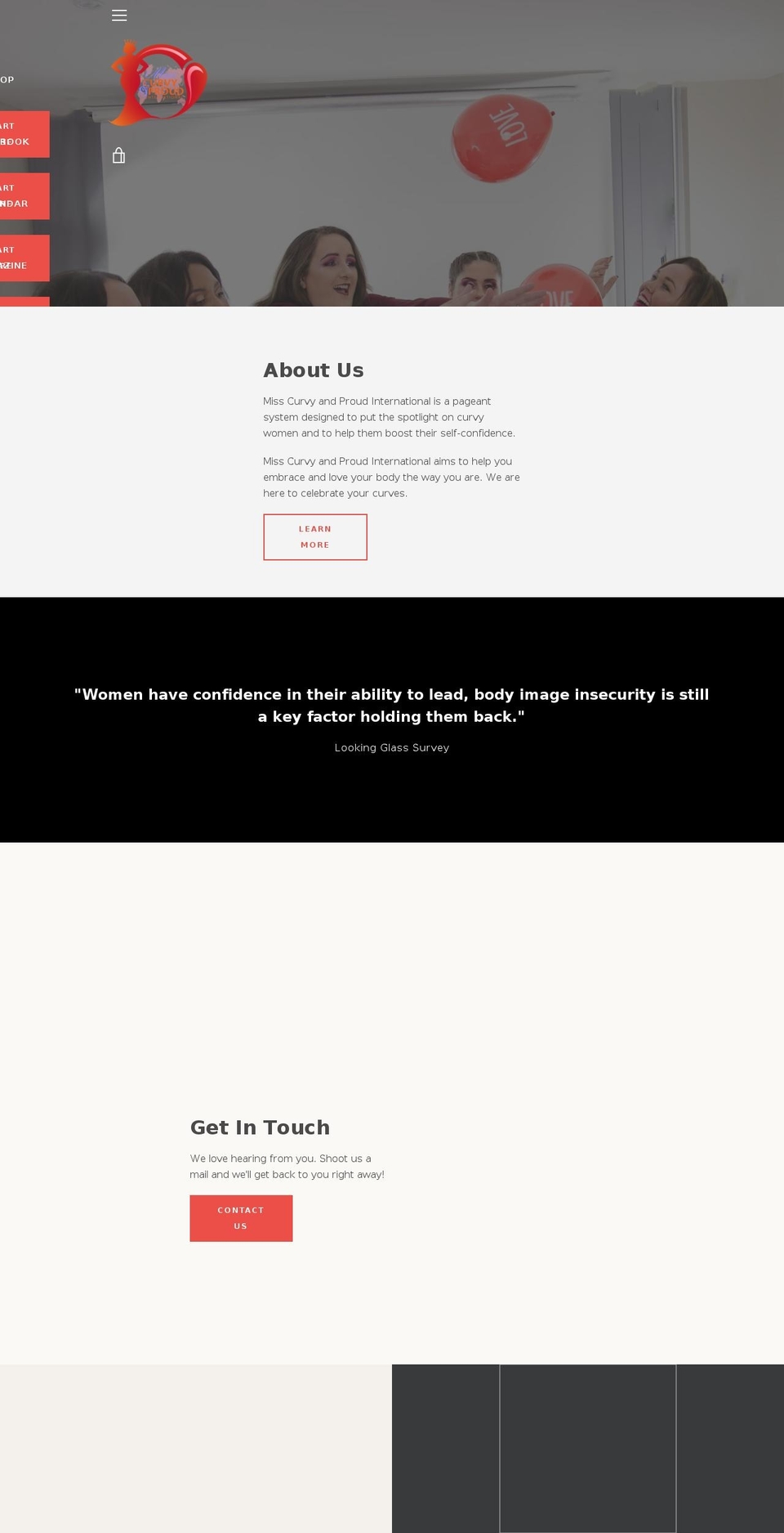 misscurvyandproudinternational.com — Shopify storefront screenshot