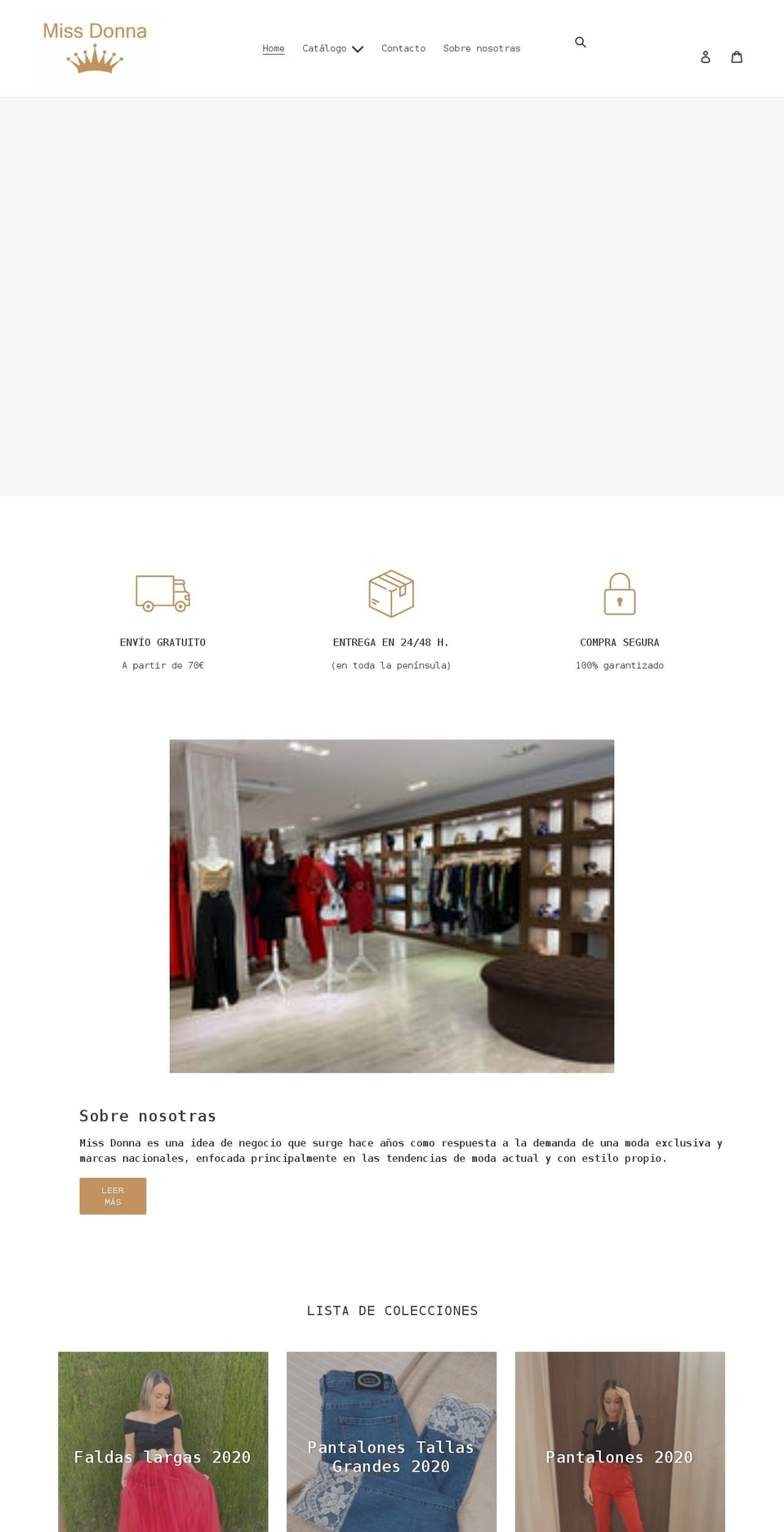 missdonnagandia.com shopify website screenshot