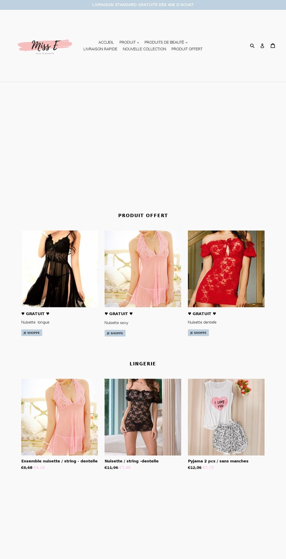 misselegante.com shopify website screenshot