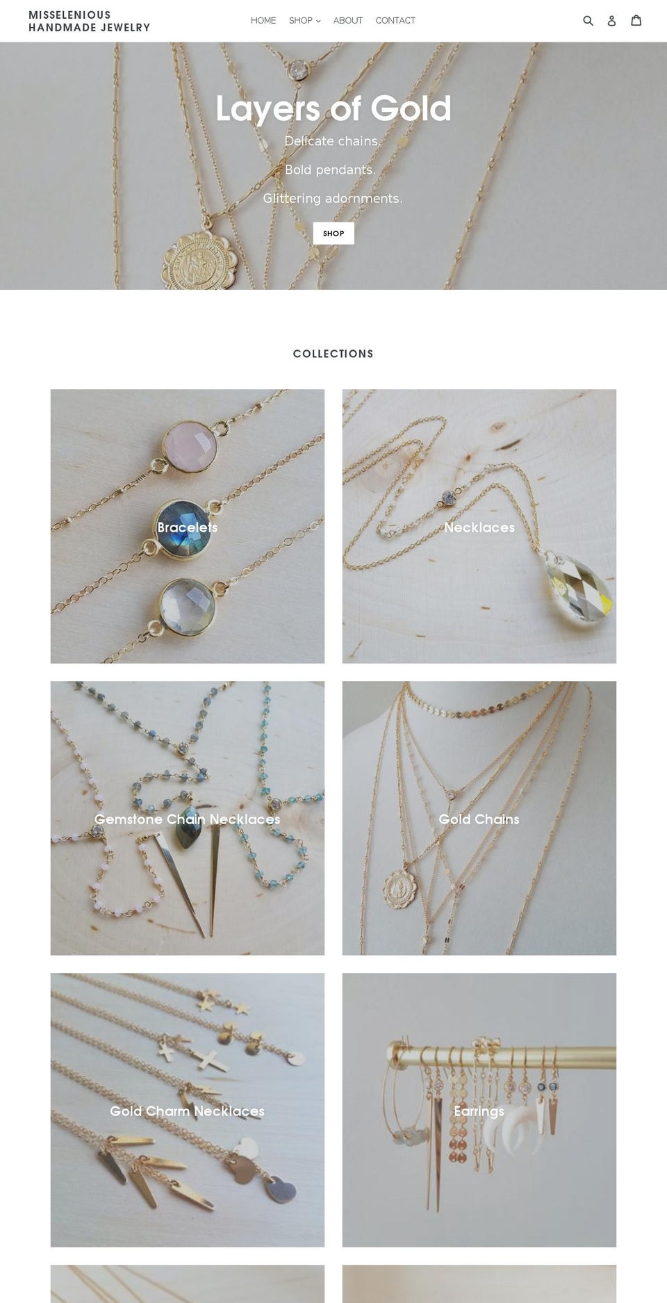 misselenious.com shopify website screenshot