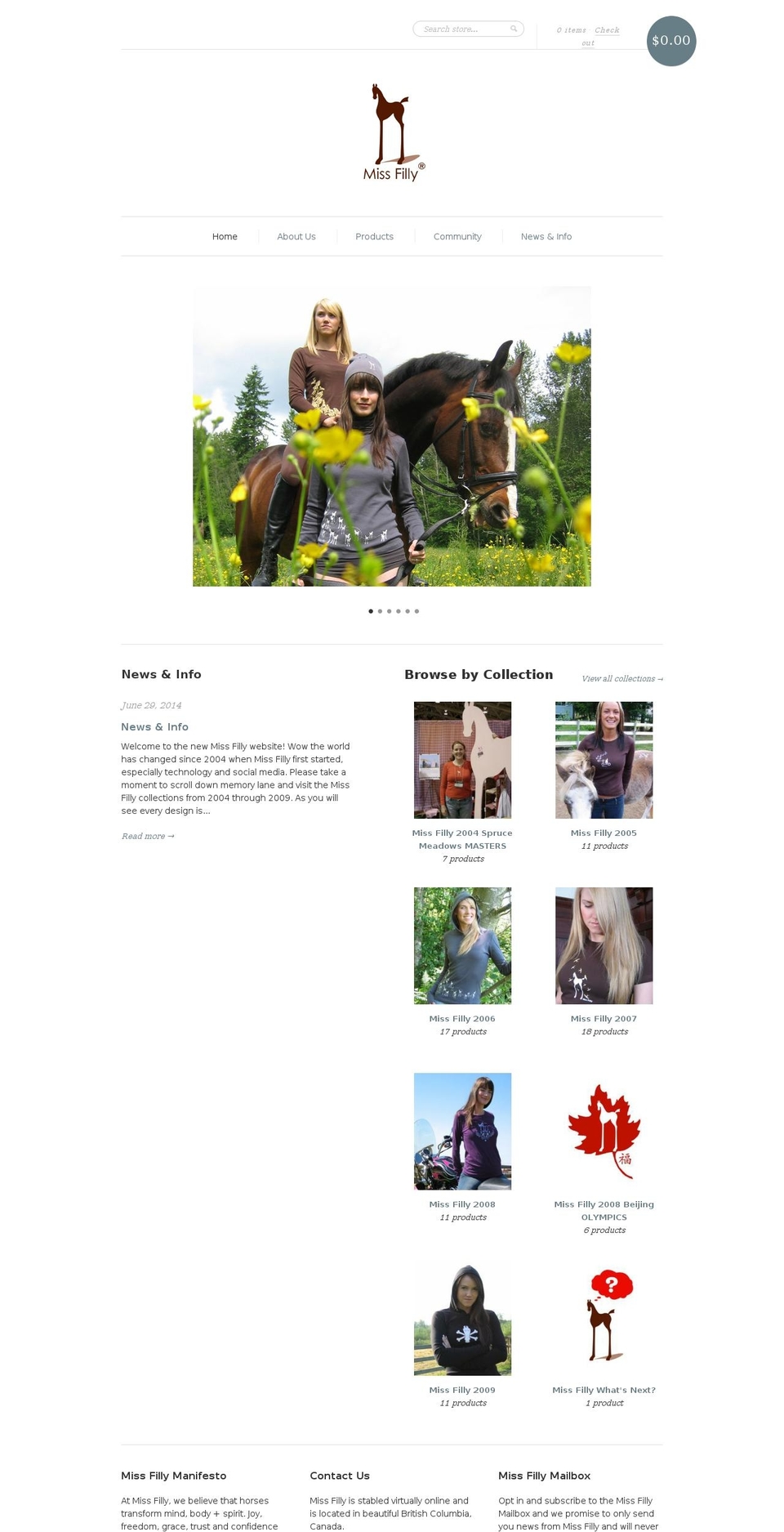 missfilly.com shopify website screenshot