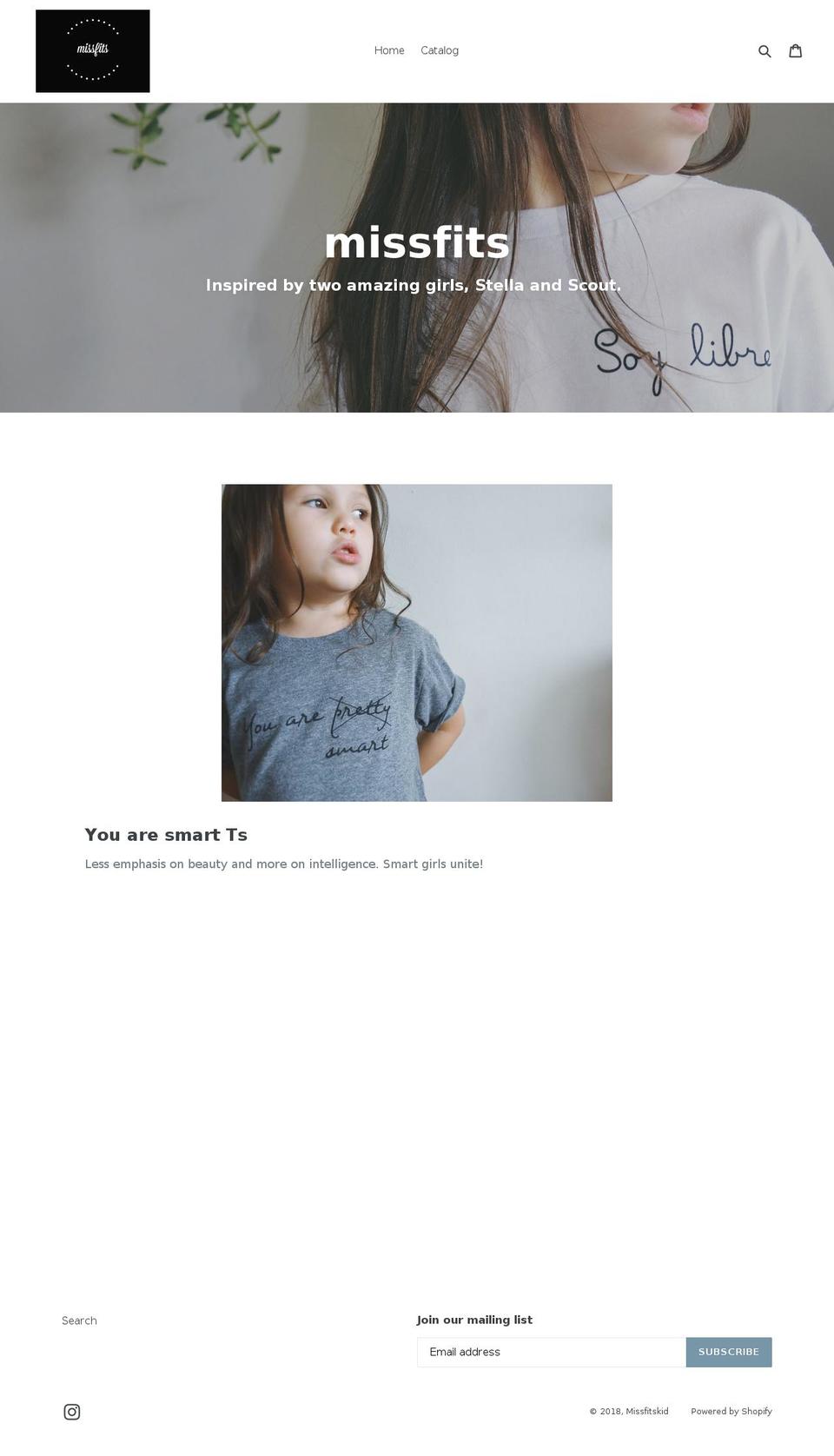 missfitskid.com — Shopify storefront screenshot