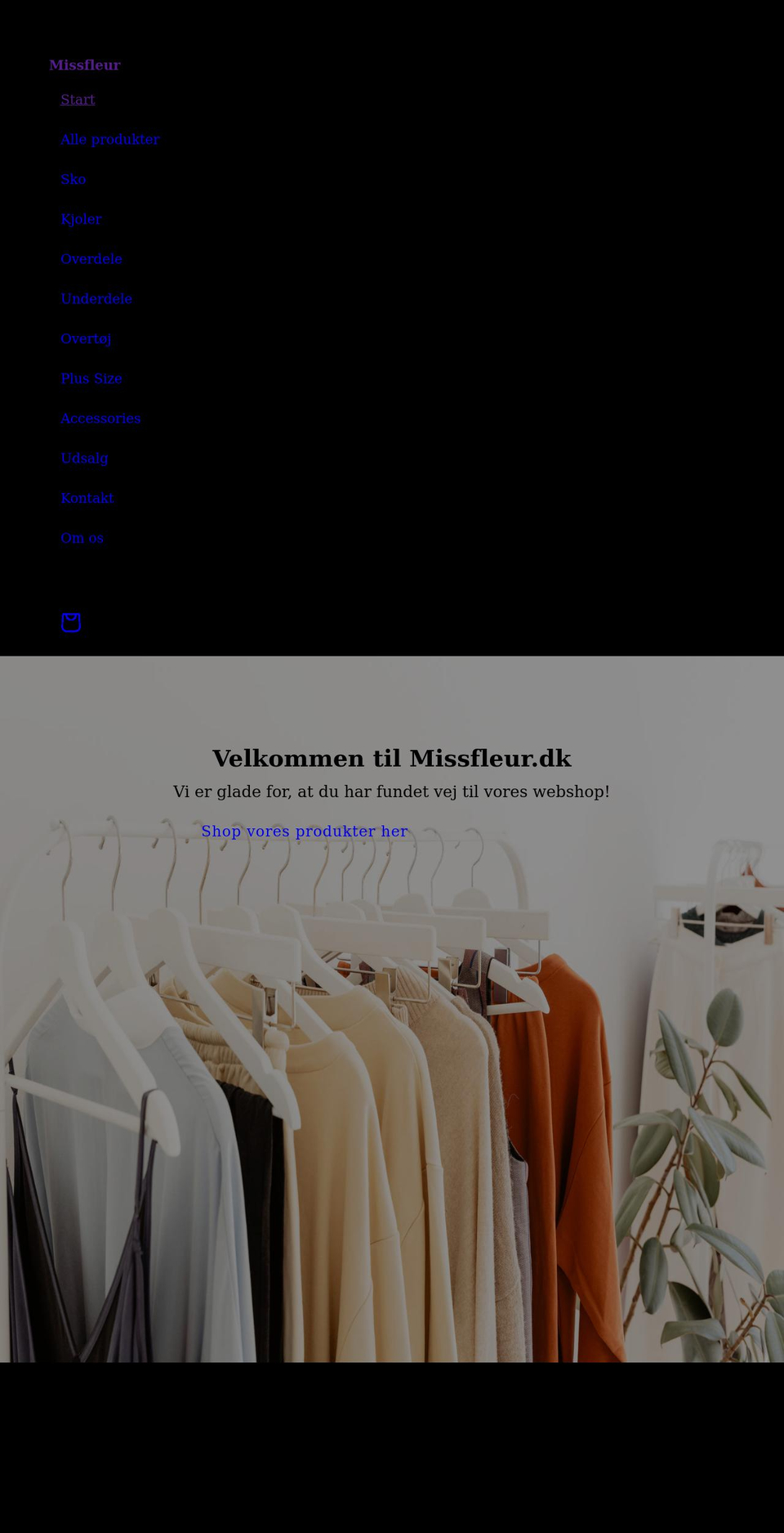 missfleur.dk shopify website screenshot