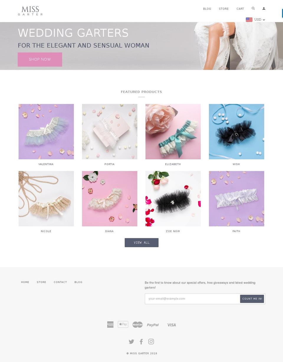 missgarter.com — Shopify storefront screenshot