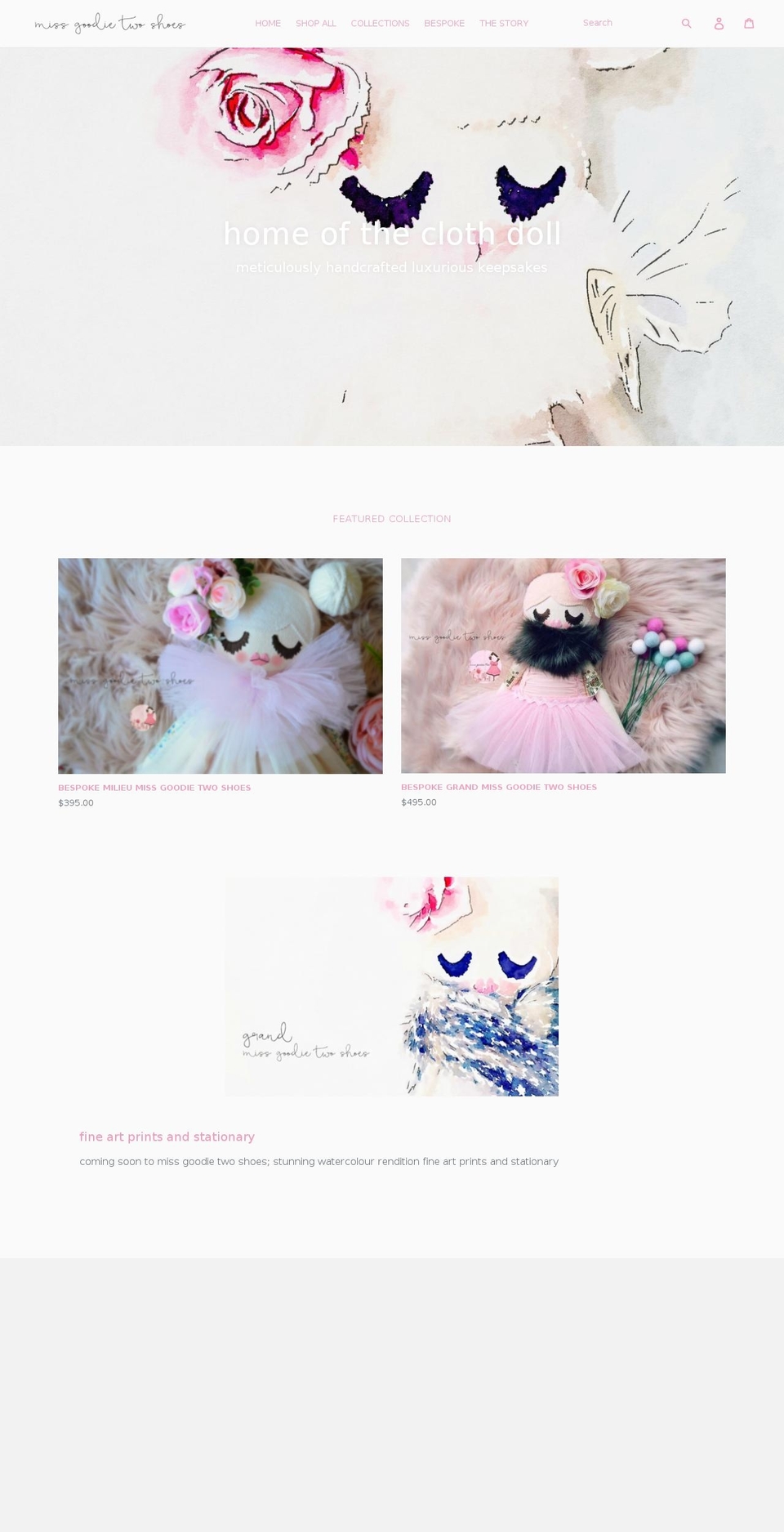 missgoodietwoshoes.com — Shopify storefront screenshot