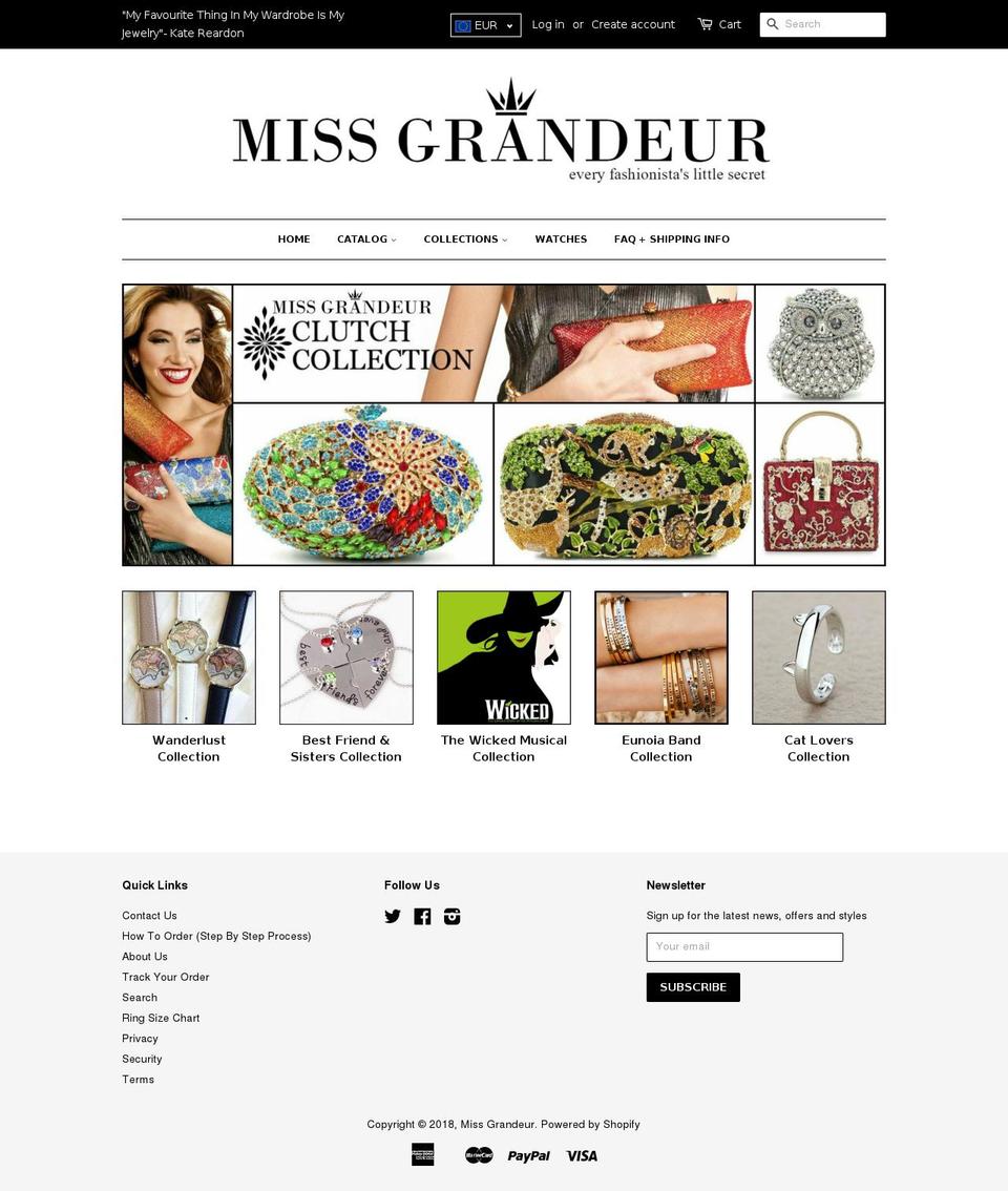 missgrandeur.com shopify website screenshot