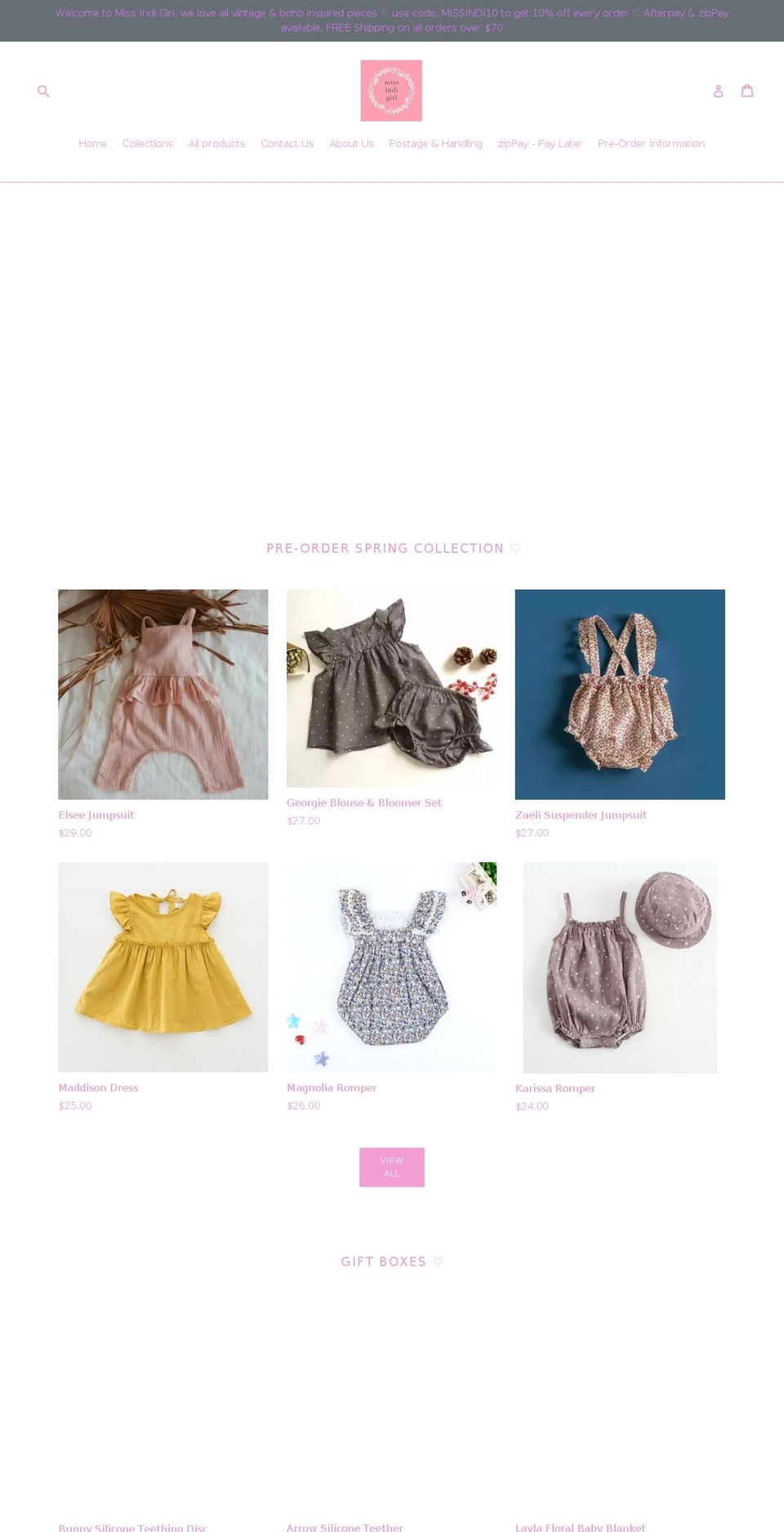 missindigirl.com shopify website screenshot