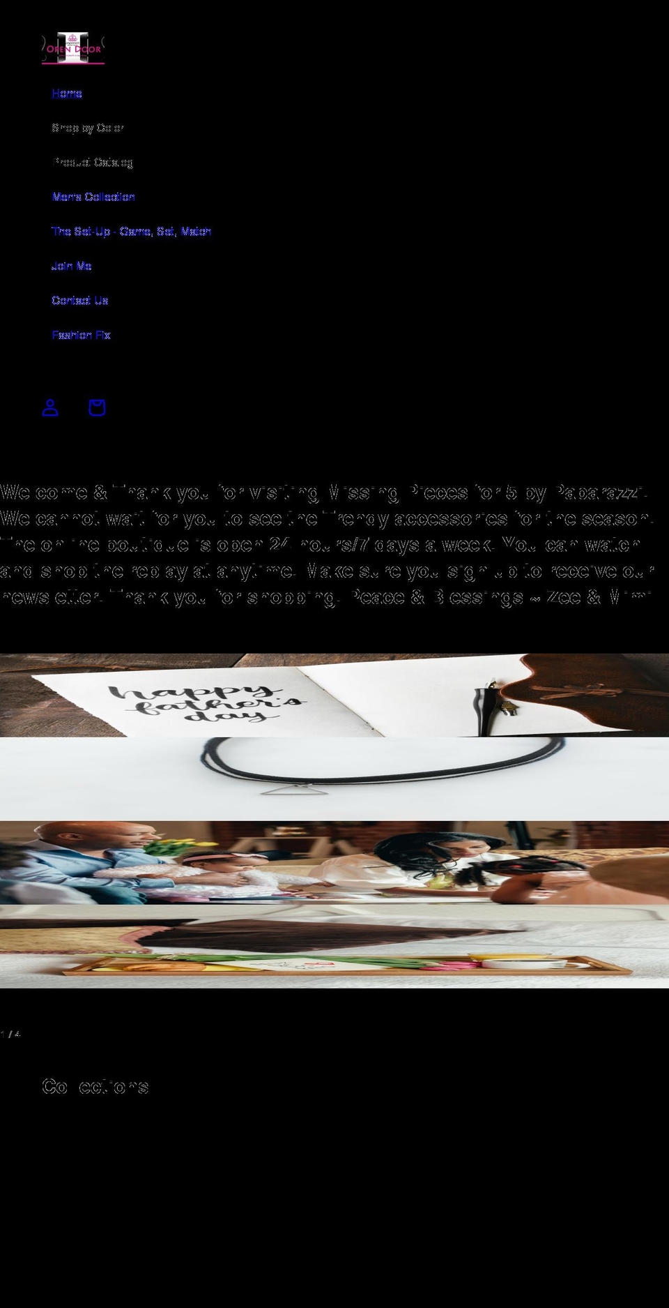 missingpiecesfor5.com shopify website screenshot