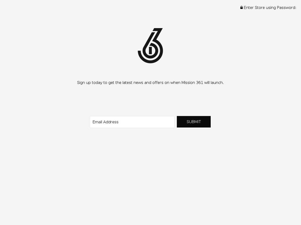mission361.com — Shopify storefront screenshot