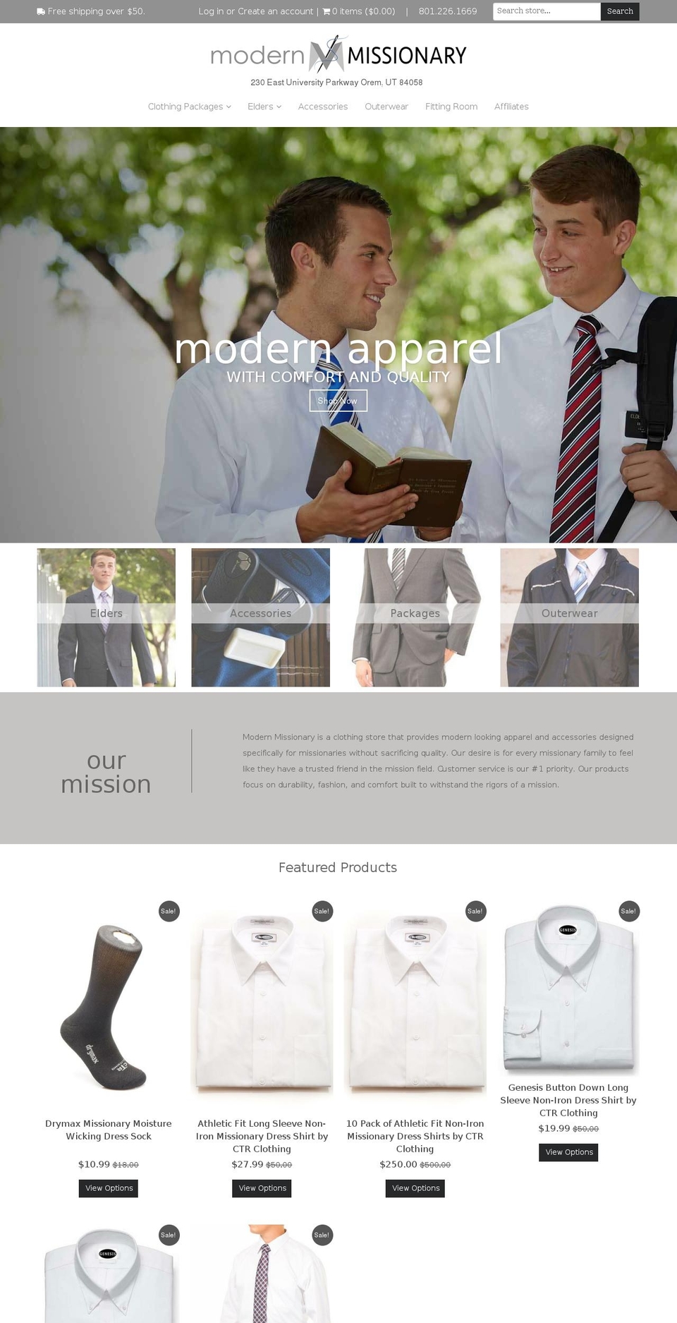 most-recent-theme-export-modern-missionary-s Shopify theme site example missionarywearhouse.com
