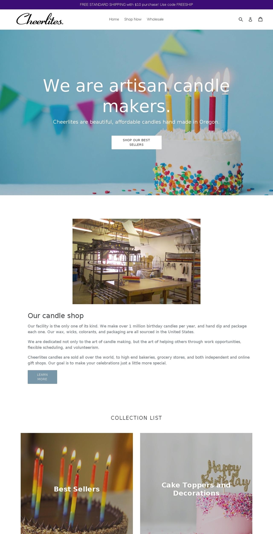 missioncandles.com — Shopify storefront screenshot