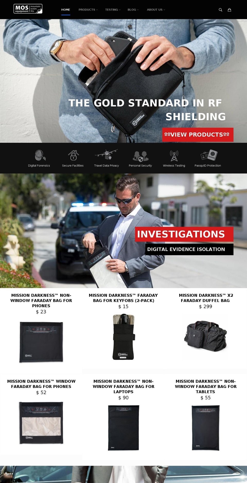 missiondarkness.com — Shopify storefront screenshot