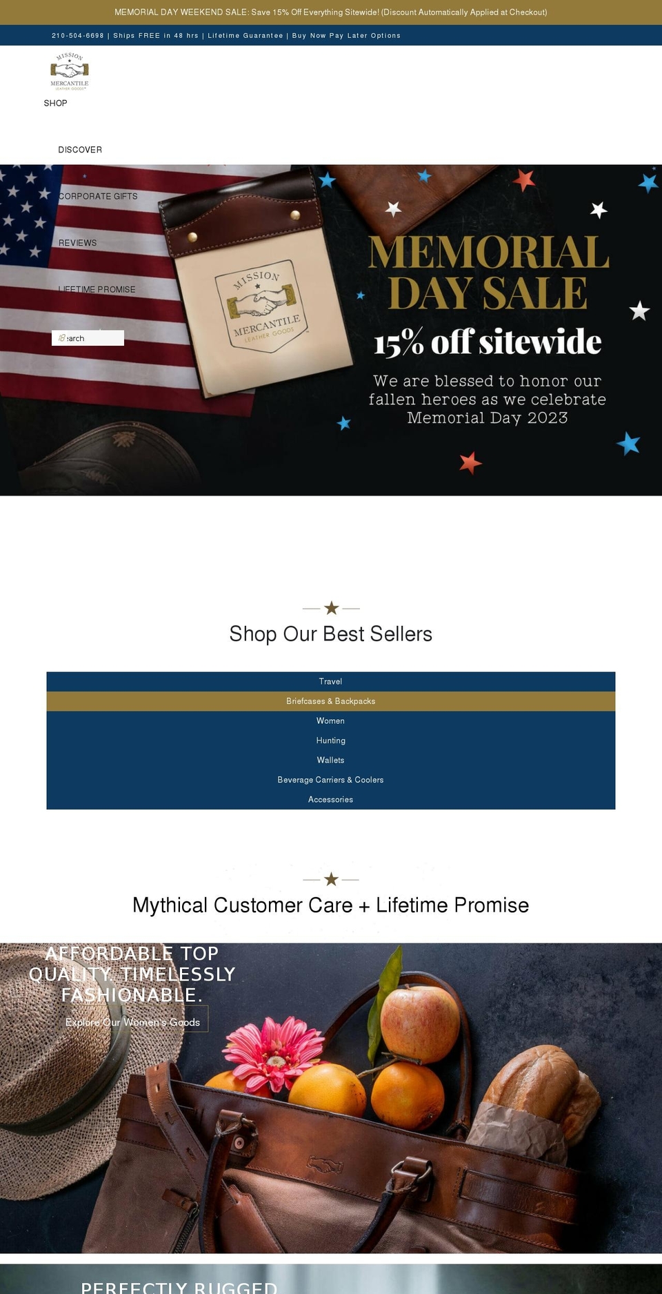 missionmercantile.com shopify website screenshot