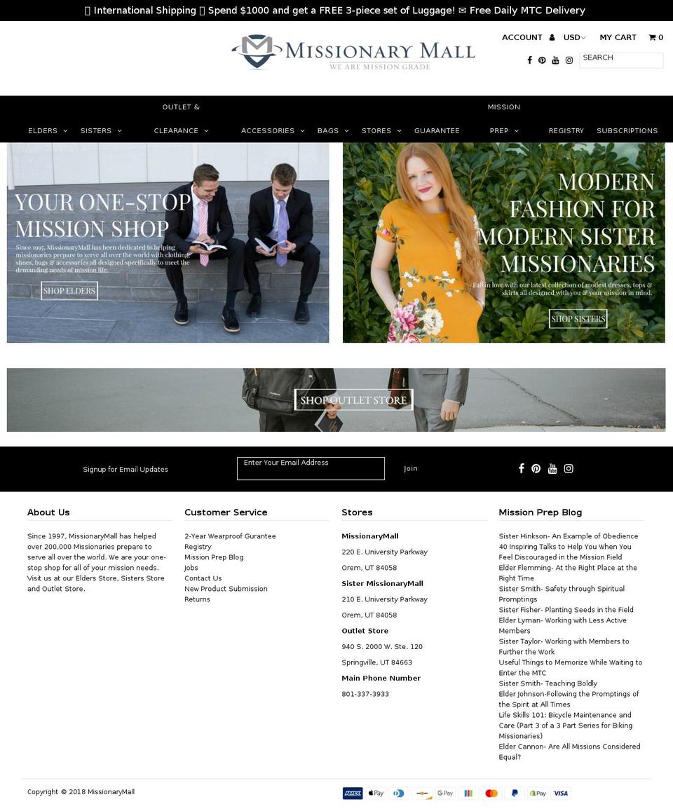 missionregistry.com — Shopify storefront screenshot