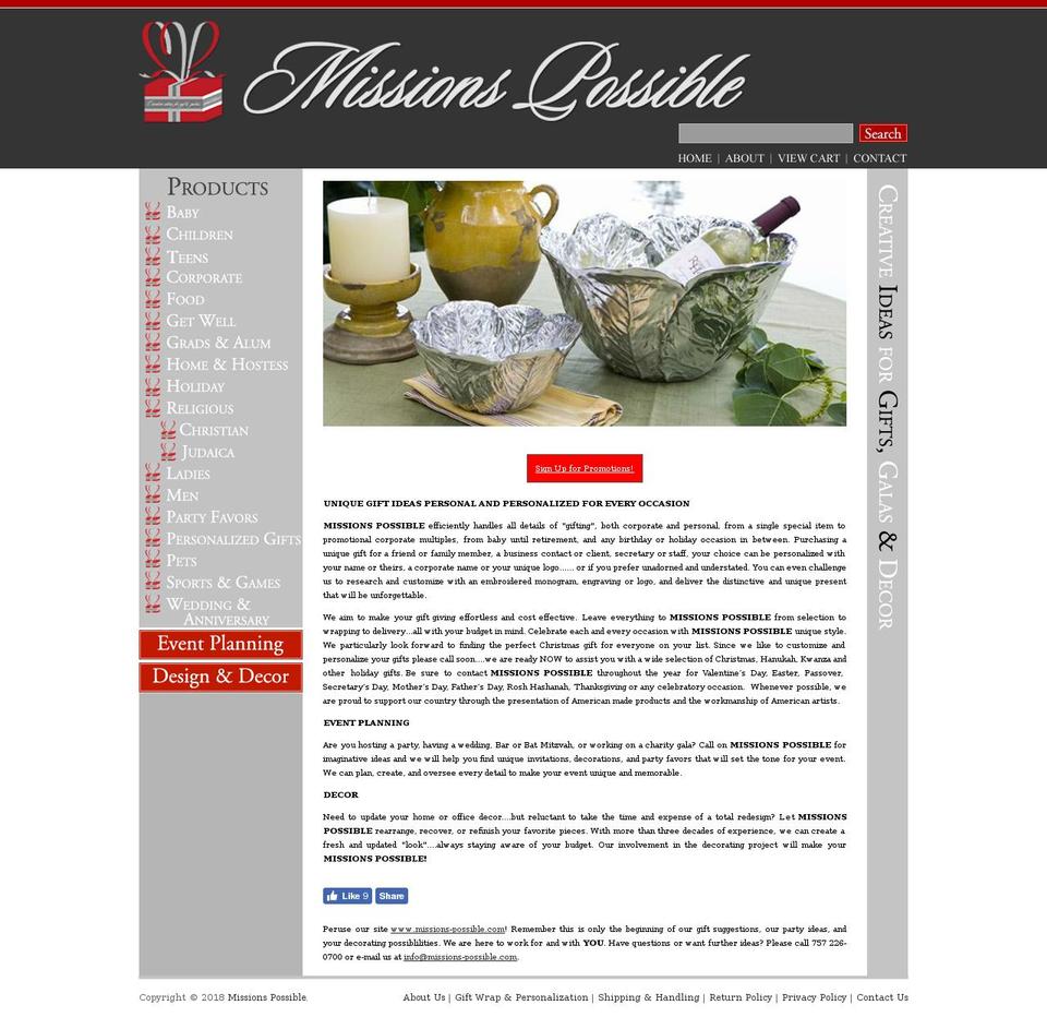 missions.myshopify.com shopify website screenshot