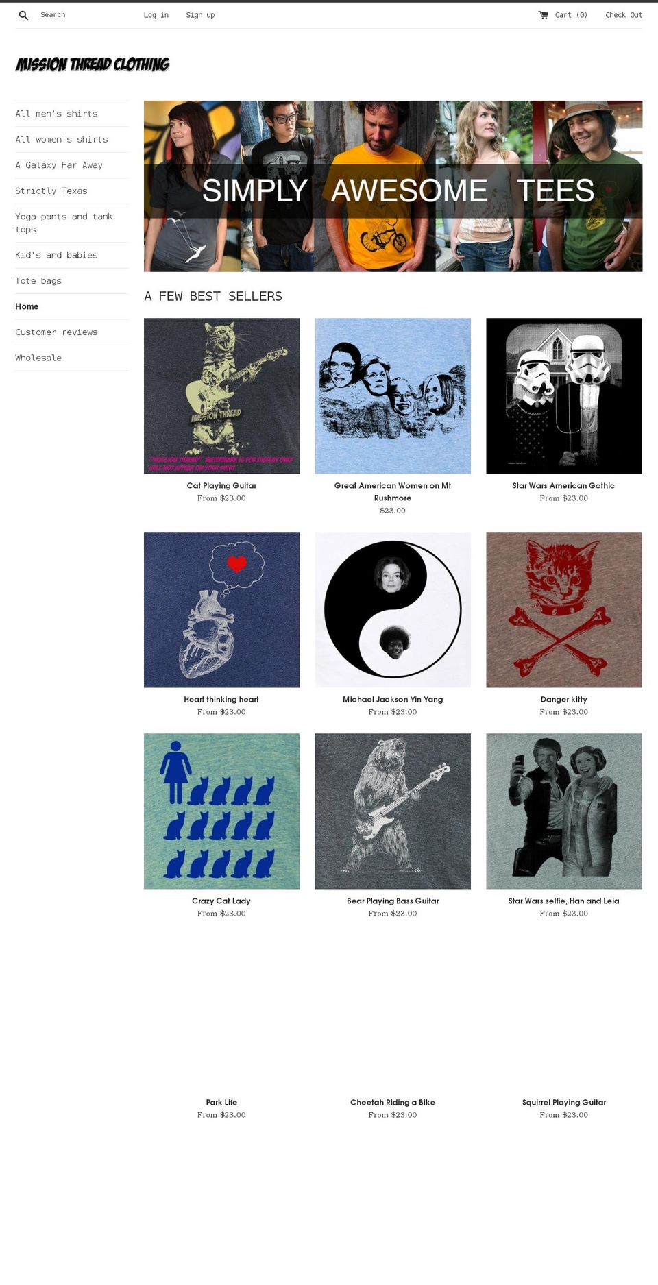 missionthread.com shopify website screenshot