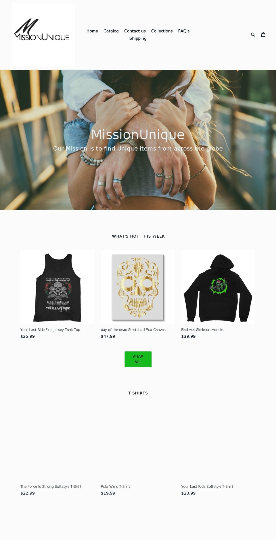 missionunique.com — Shopify store on .com