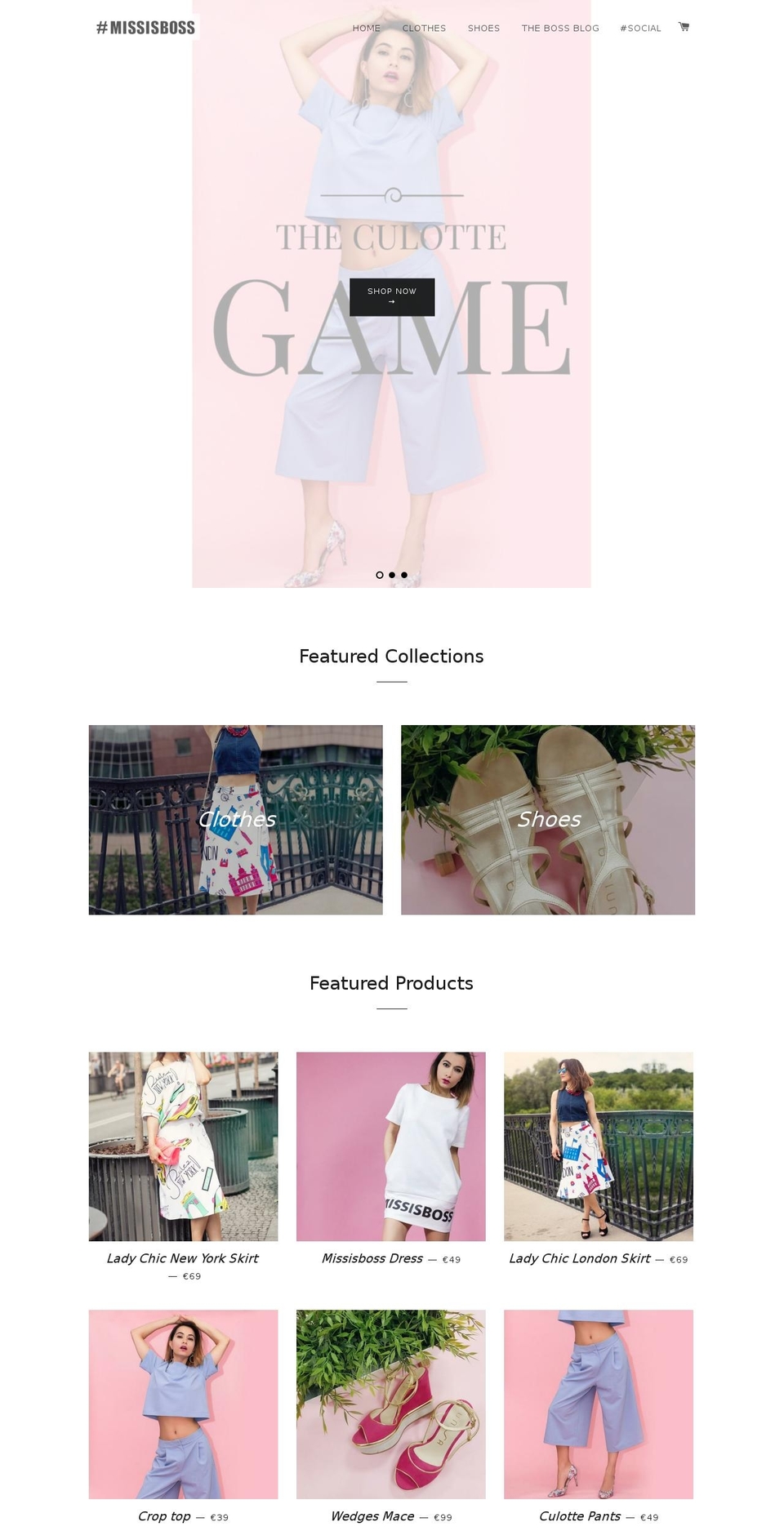 missisboss.com shopify website screenshot