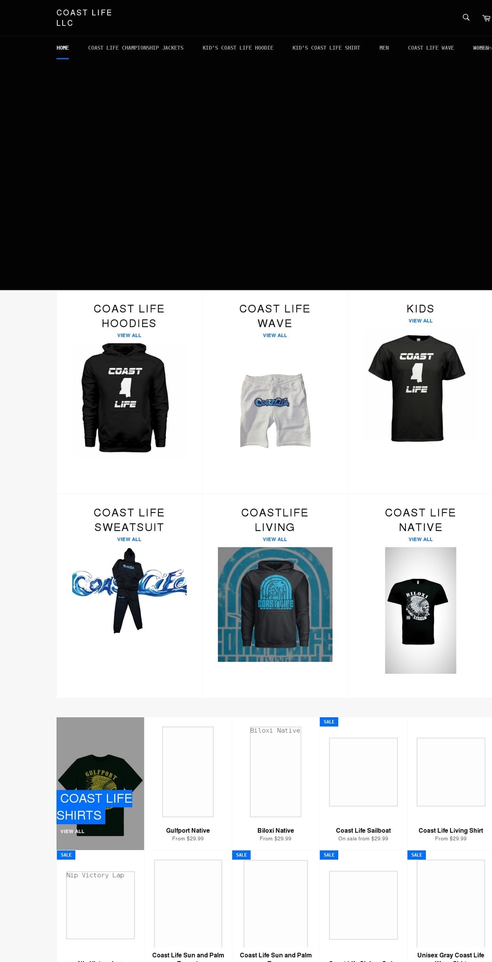 mississippicoastlife.com shopify website screenshot