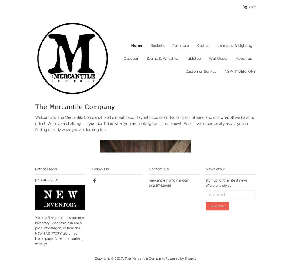 mississippimercantile.com shopify website screenshot