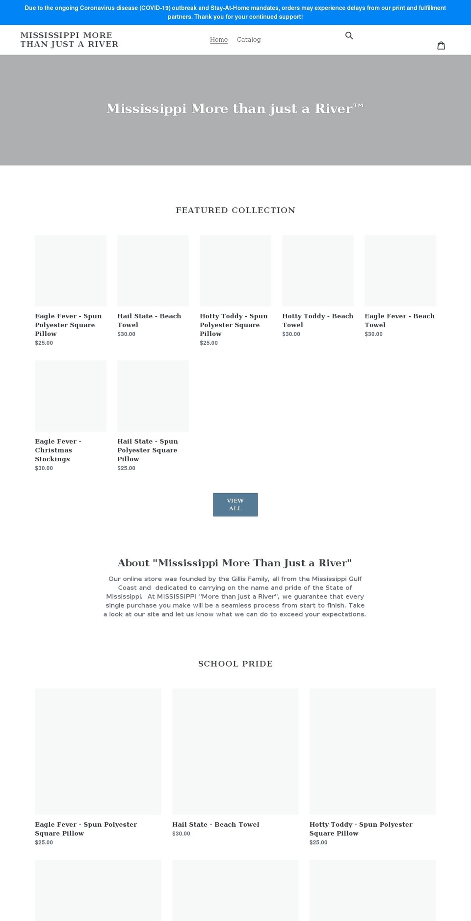 mississippimorethanjustariver.com shopify website screenshot