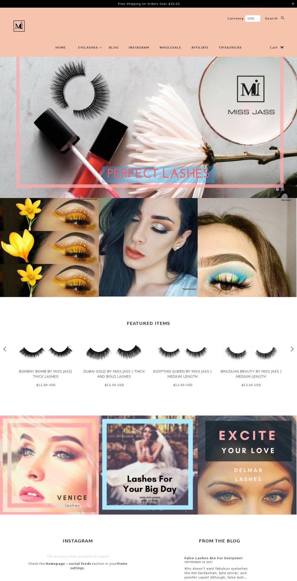missjass.com — Shopify storefront screenshot