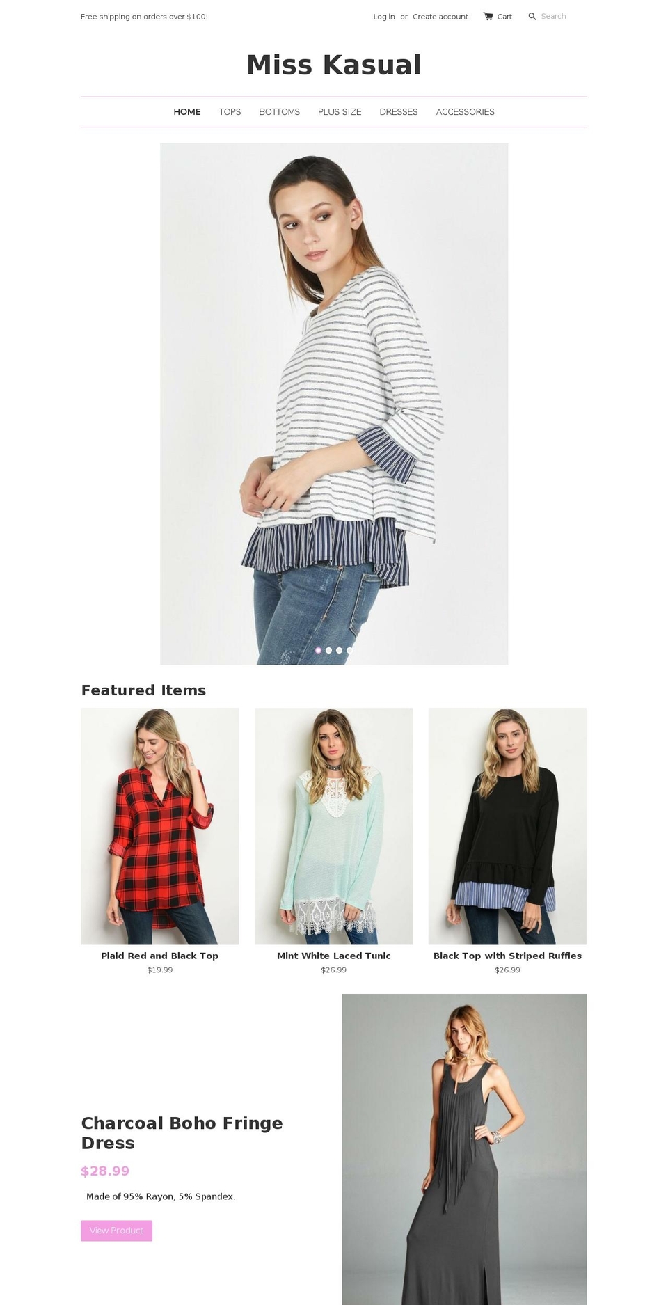 misskasual.com — Shopify storefront screenshot